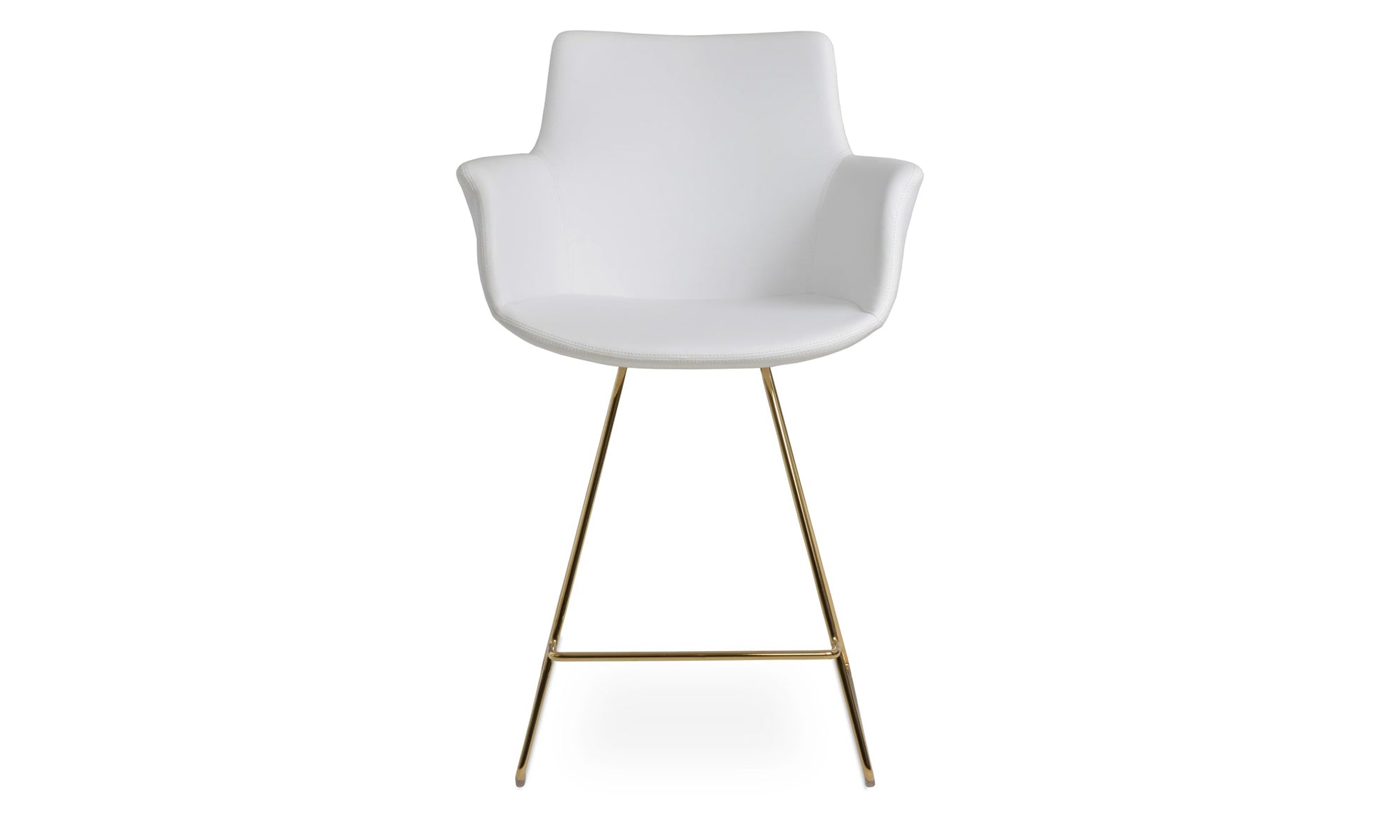 Bottega Wire Bar Stool-Leather