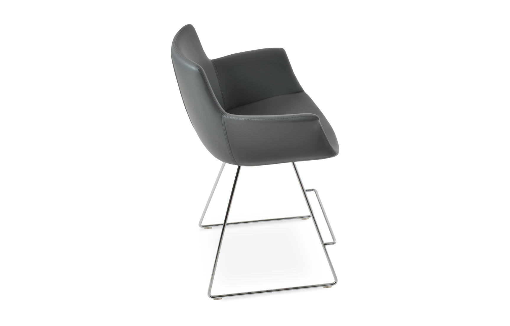 Bottega Wire Bar Stool-Leather