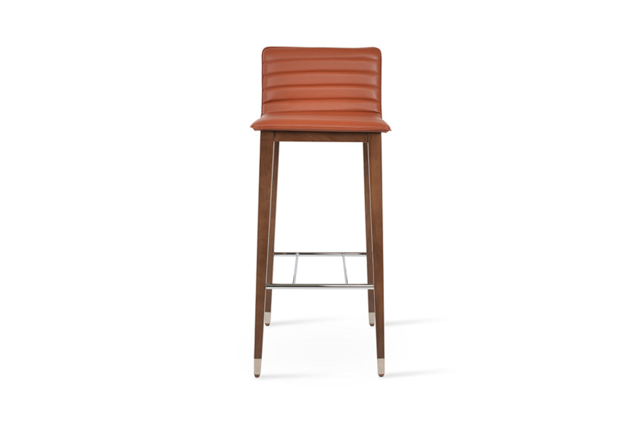 Corona Full Upholstery Wood Stool