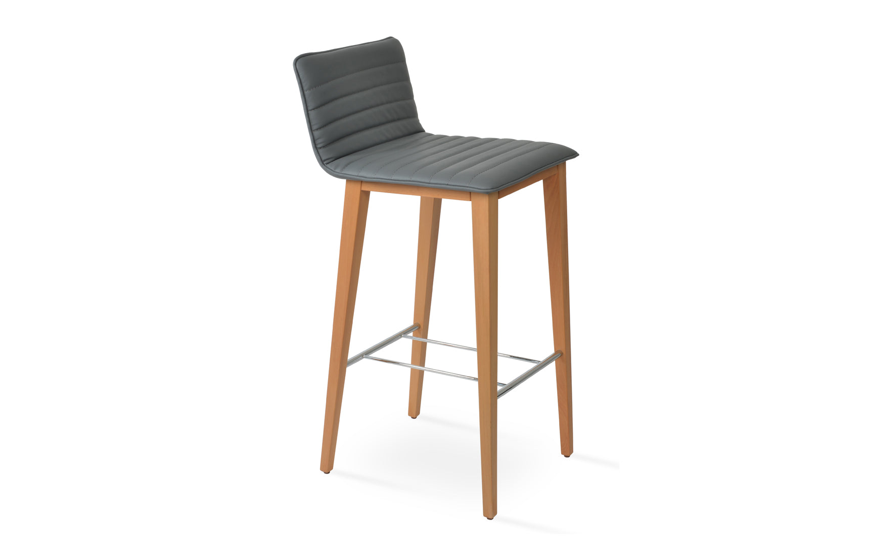 Corona Full Upholstery Wood Stool