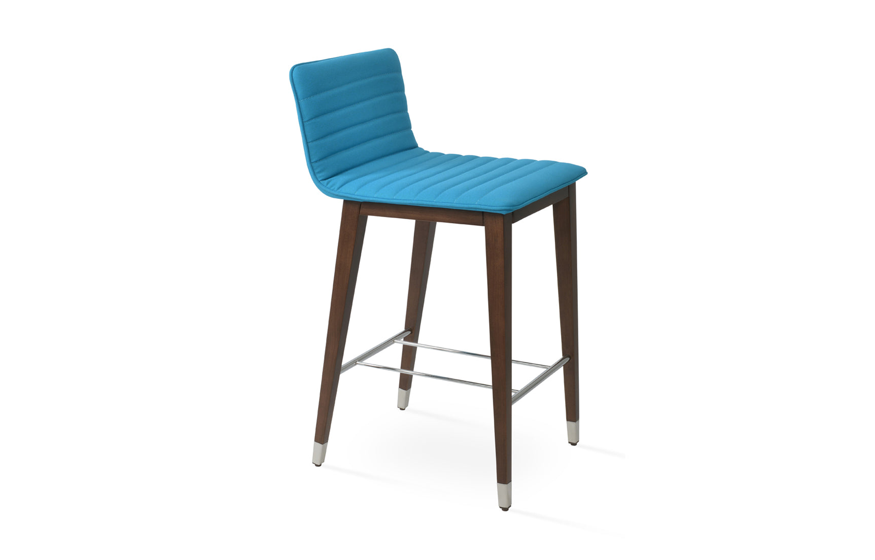 Corona Full Upholstery Wood Stool