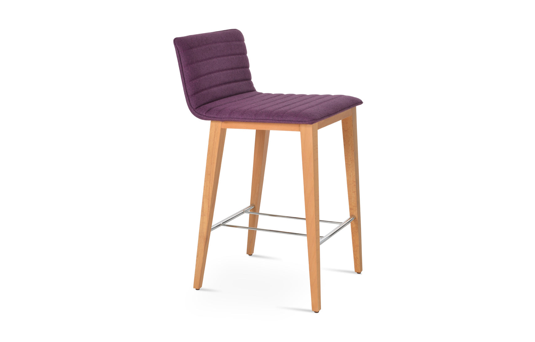 Corona Full Upholstery Wood Stool