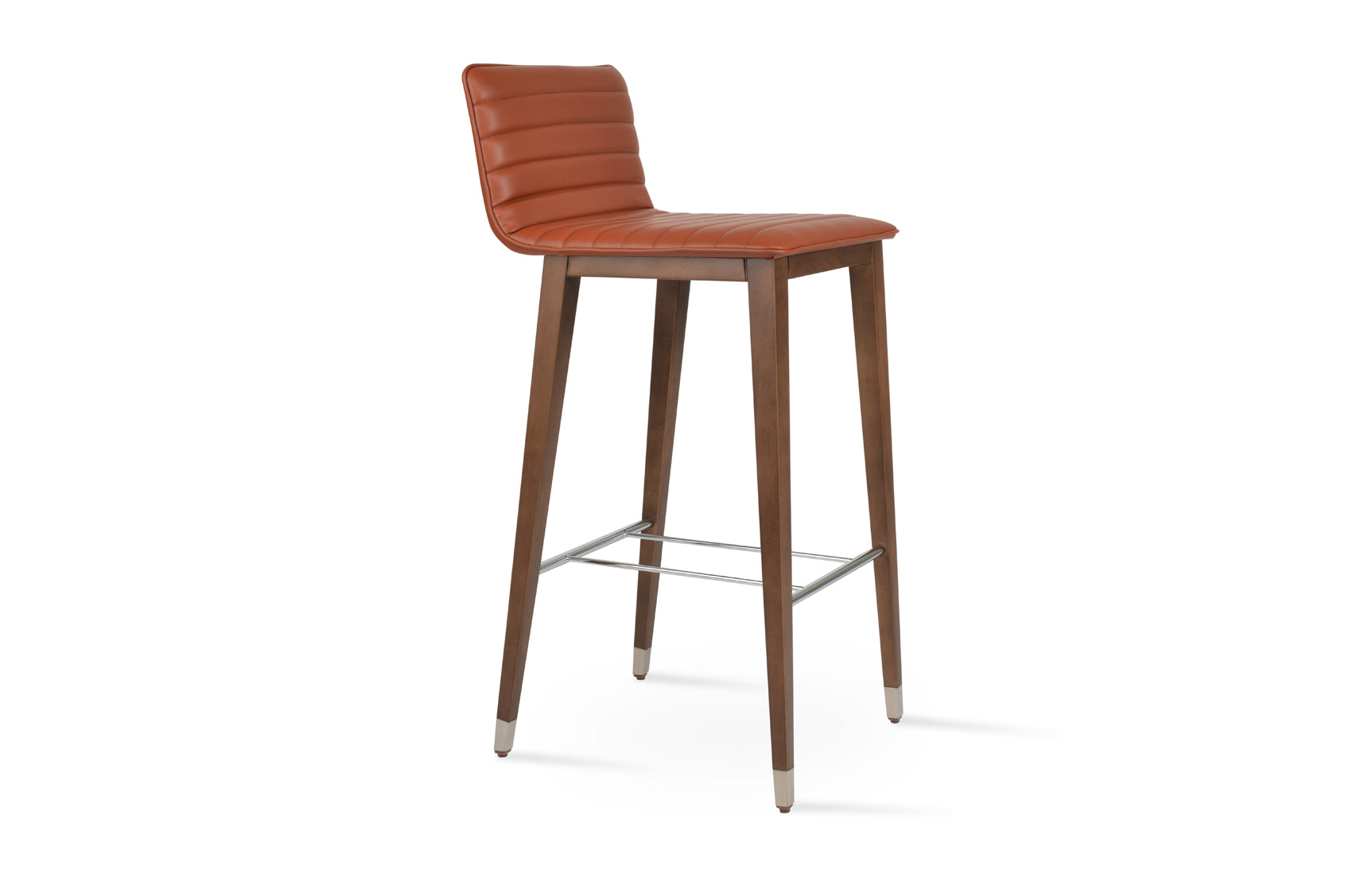 Corona Full Upholstery Wood Stool