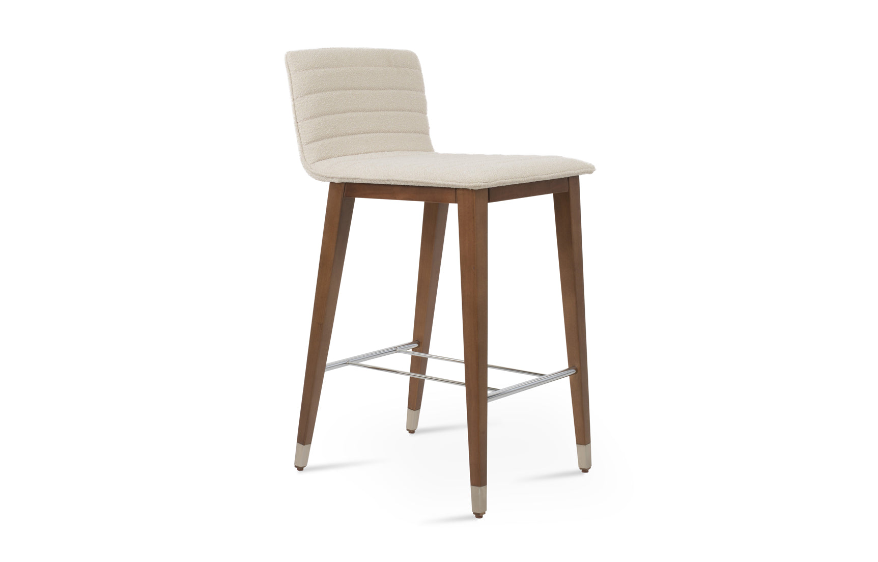 Corona Full Upholstery Wood Stool