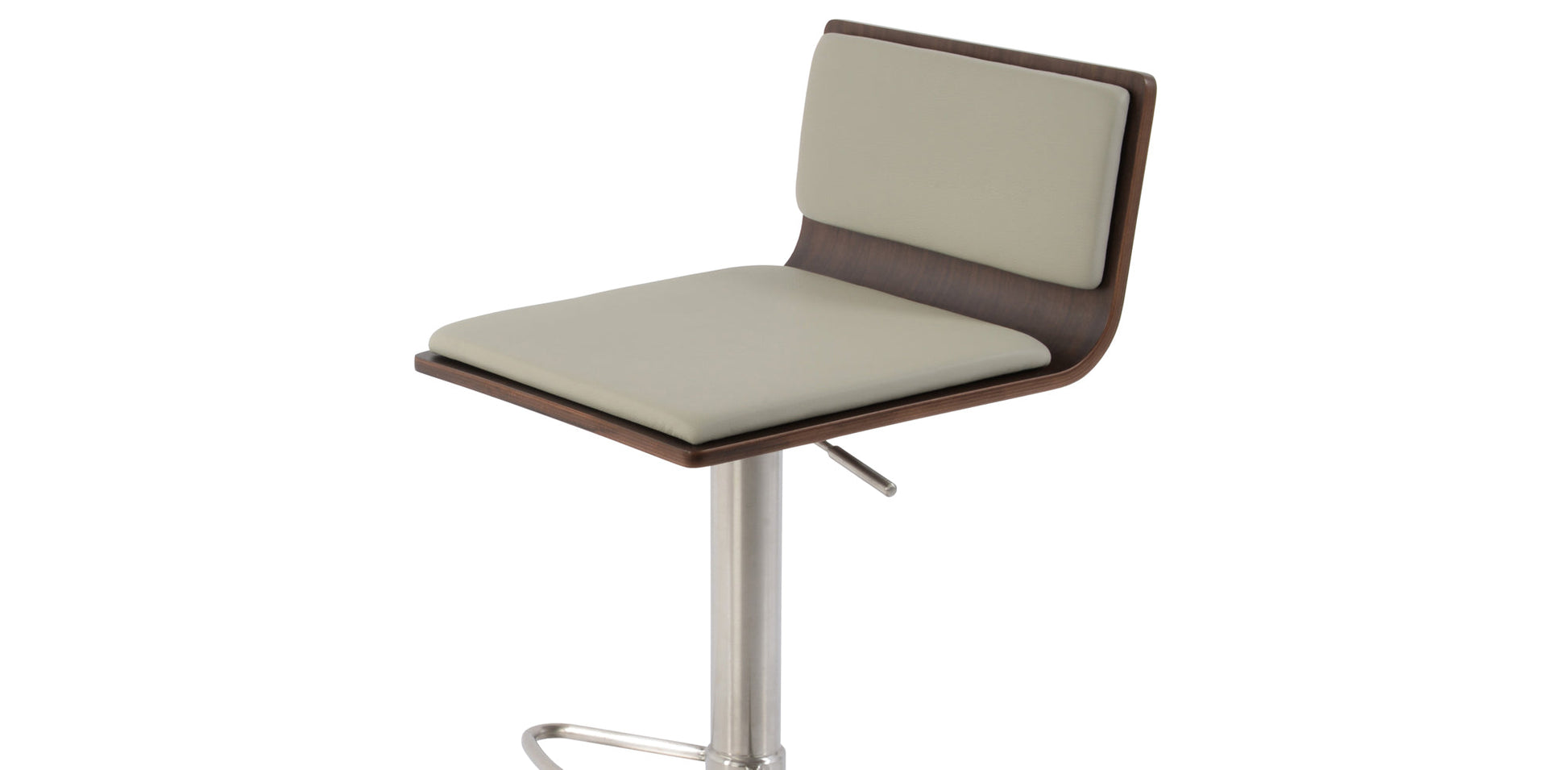 Corona Half Footrest Piston Stool-Leather