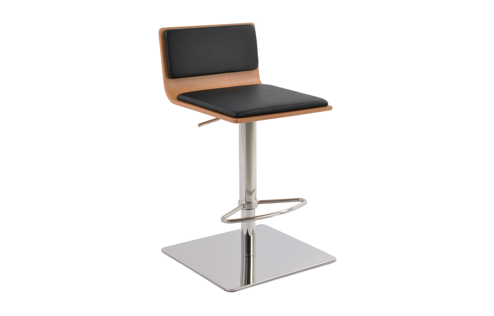 Corona Half Footrest Piston Stool-Leather