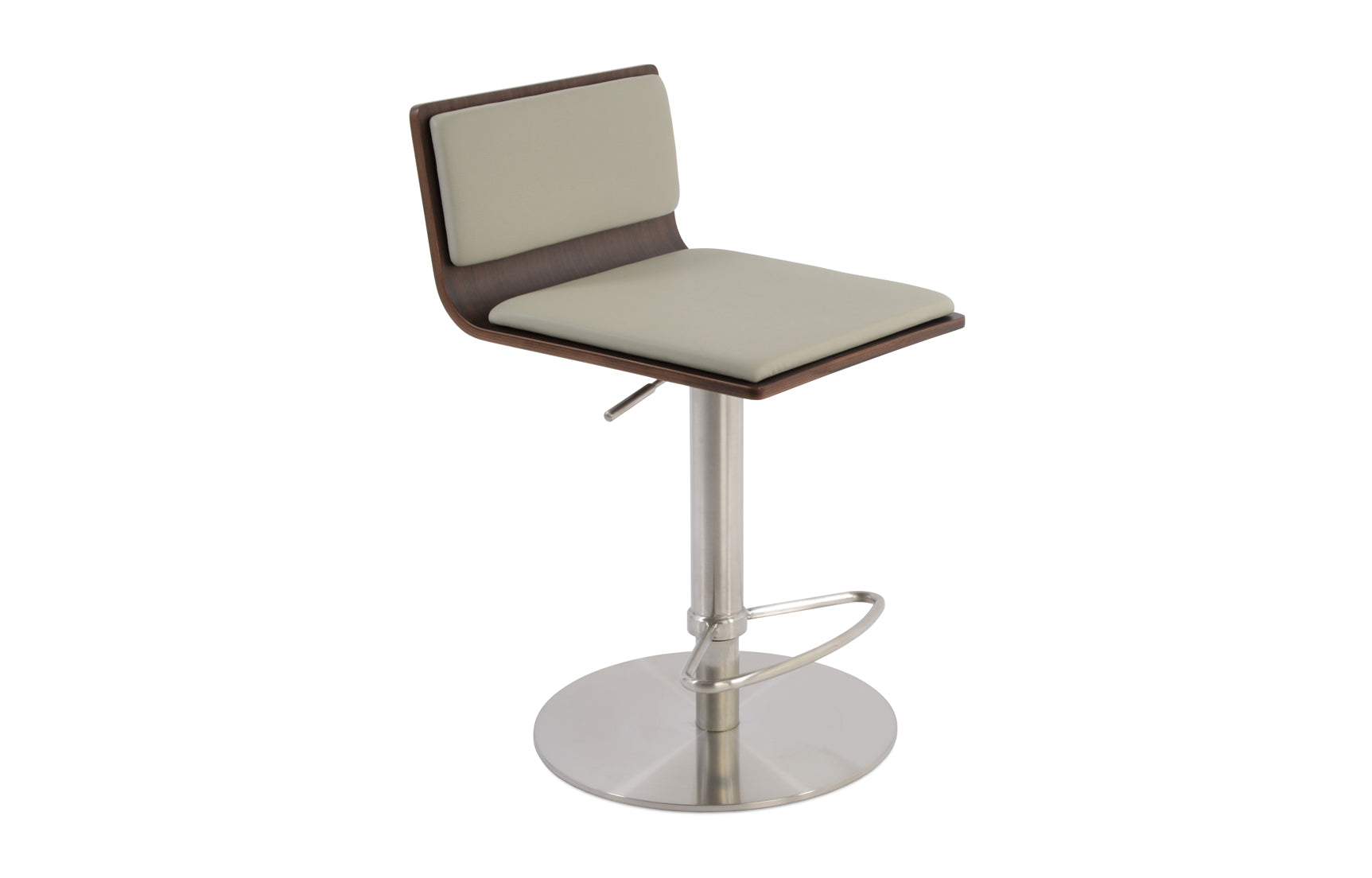 Corona Half Footrest Piston Stool-Leather