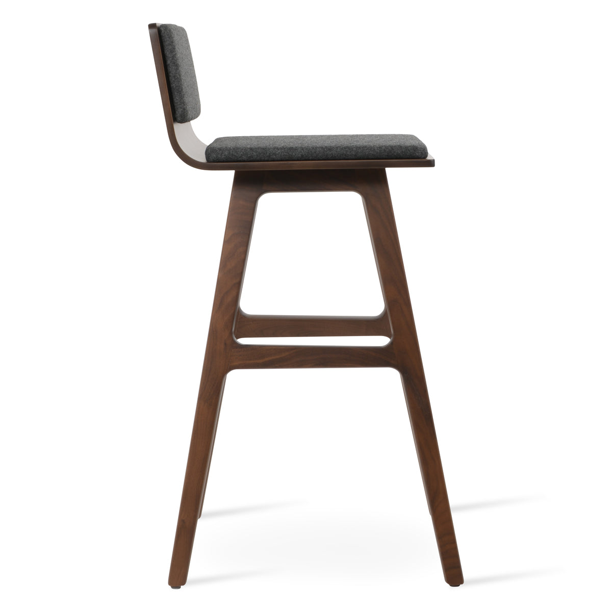 Corona PR Wood Bar Stool-Fabric