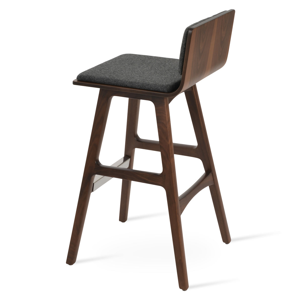 Corona PR Wood Bar Stool-Fabric