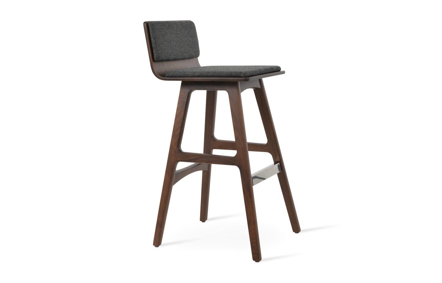 Corona PR Wood Bar Stool-Fabric