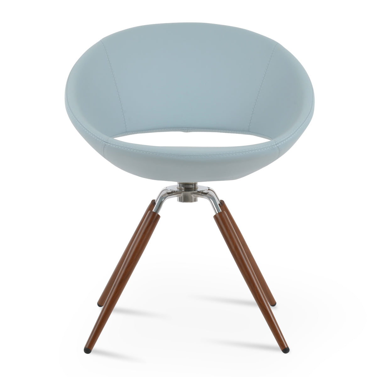 Crescent Carrot Swivel Dining Chair