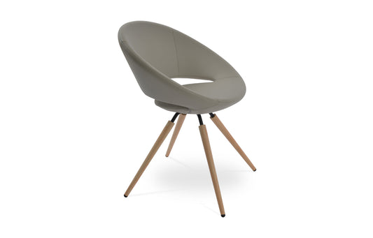 Crescent Carrot Swivel Dining Chair