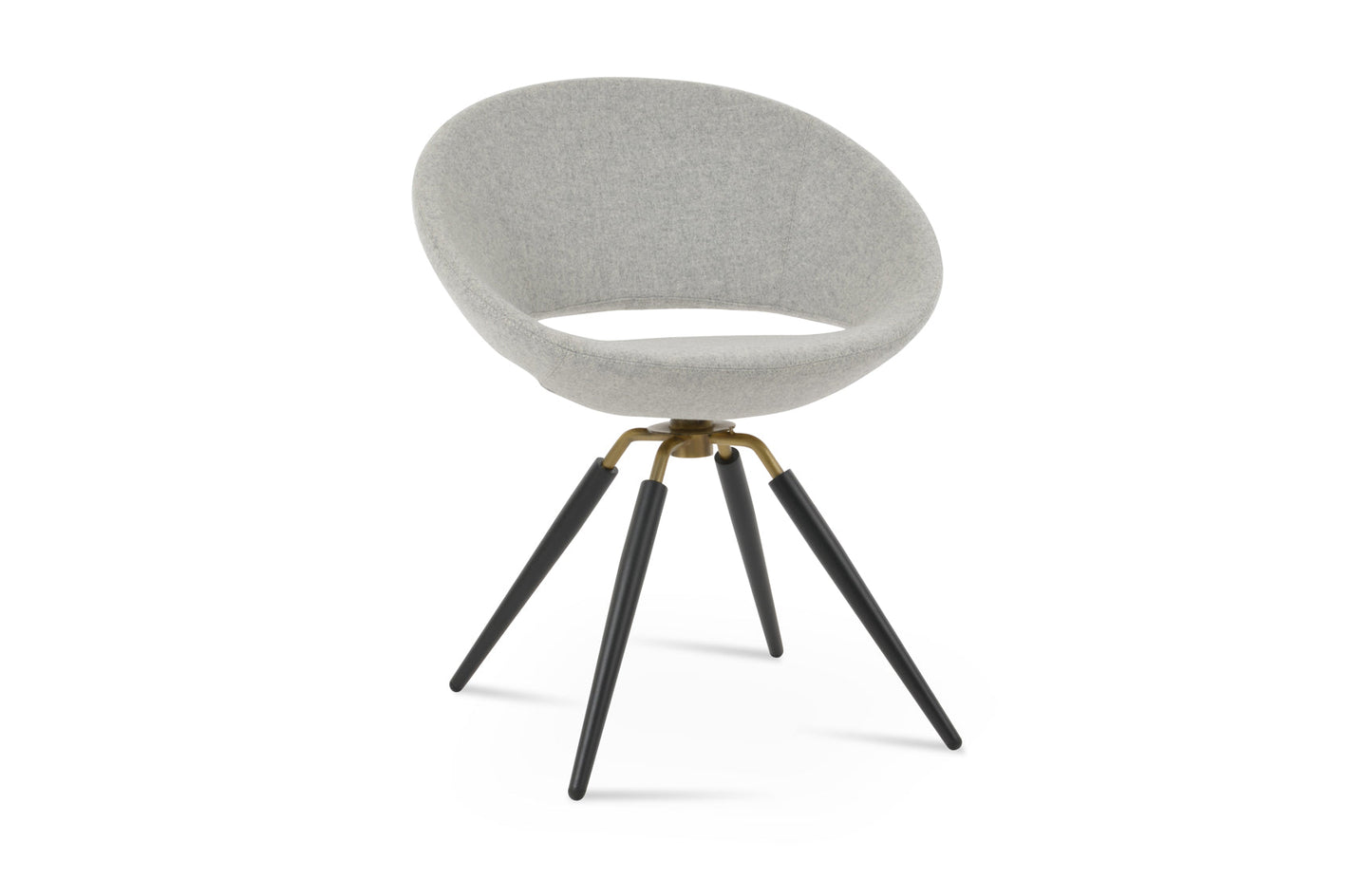 Crescent Carrot Swivel Dining Chair