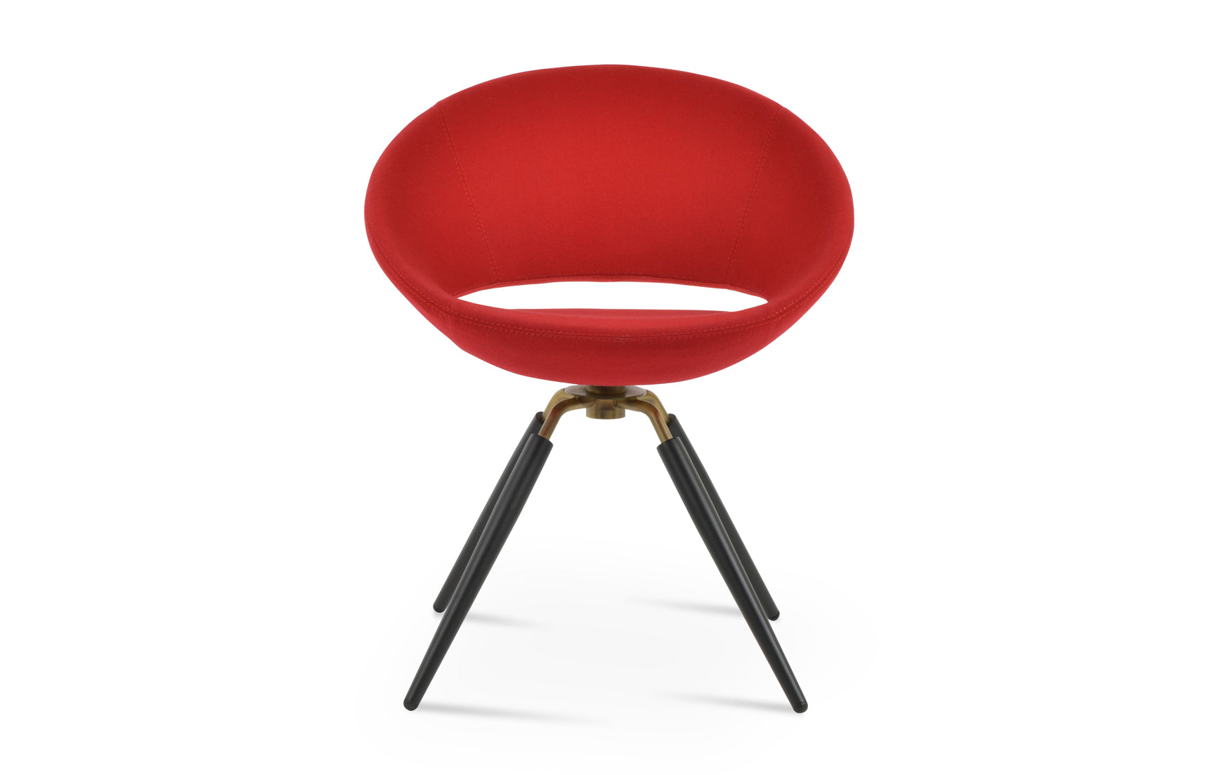 Crescent Carrot Swivel Dining Chair