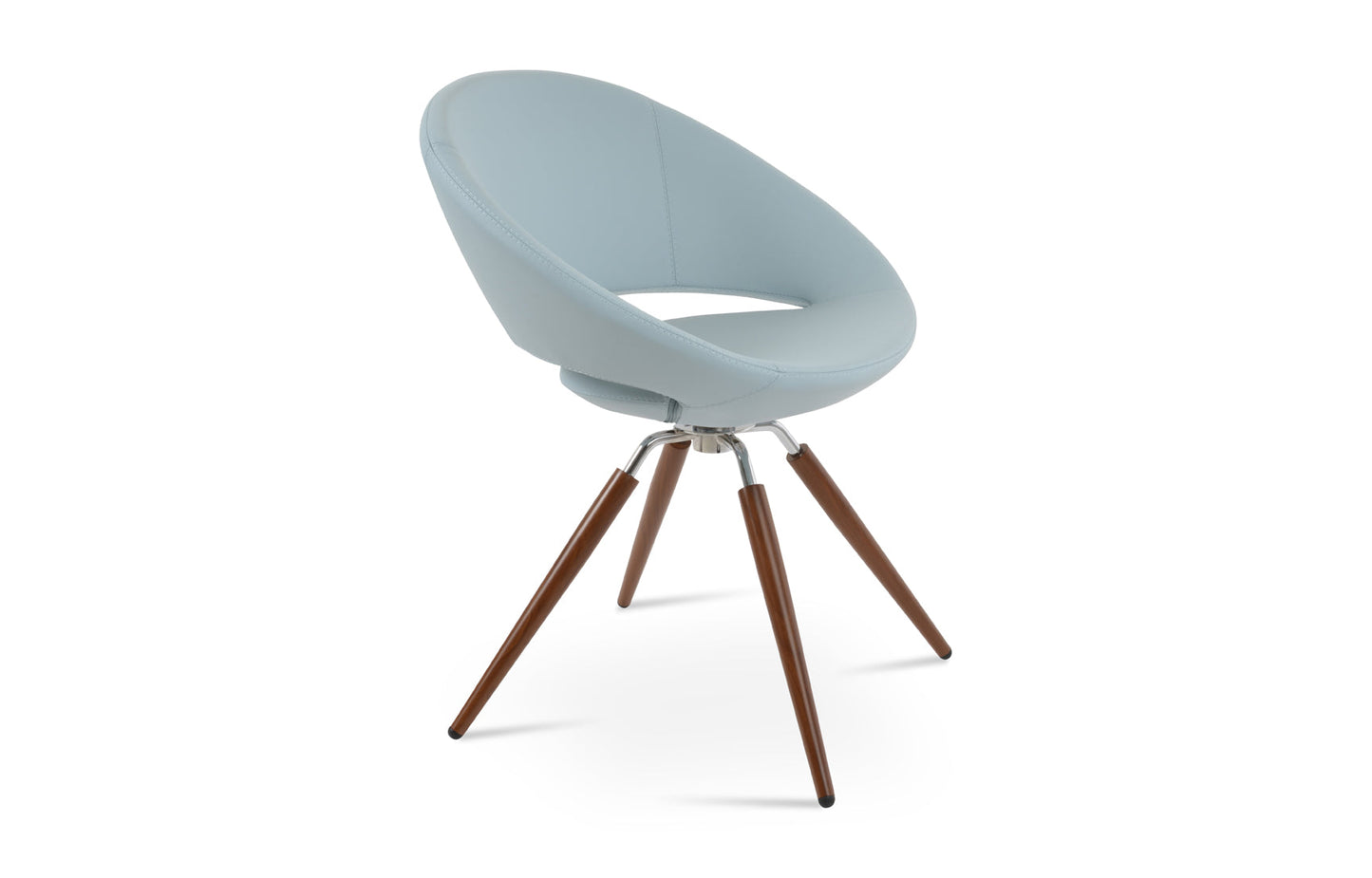 Crescent Carrot Swivel Dining Chair