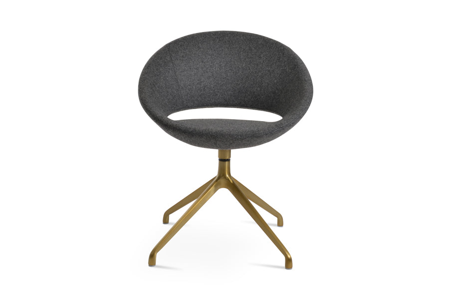 Crescent Spider Swivel Dining Chair