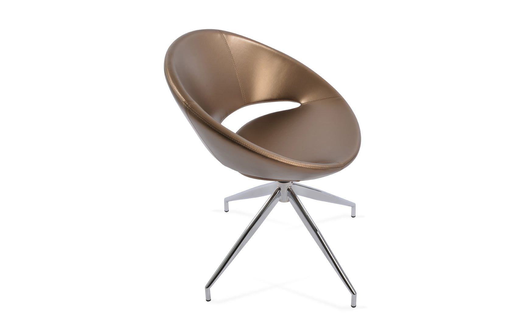 Crescent Spider Swivel Dining Chair