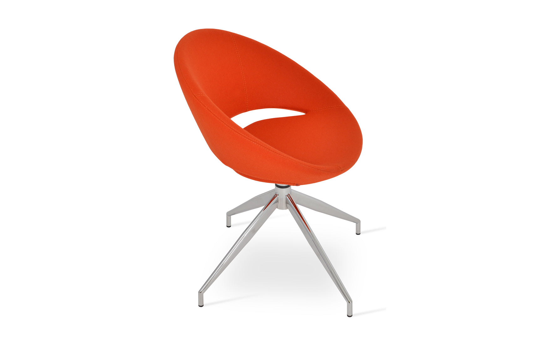 Crescent Spider Swivel Dining Chair