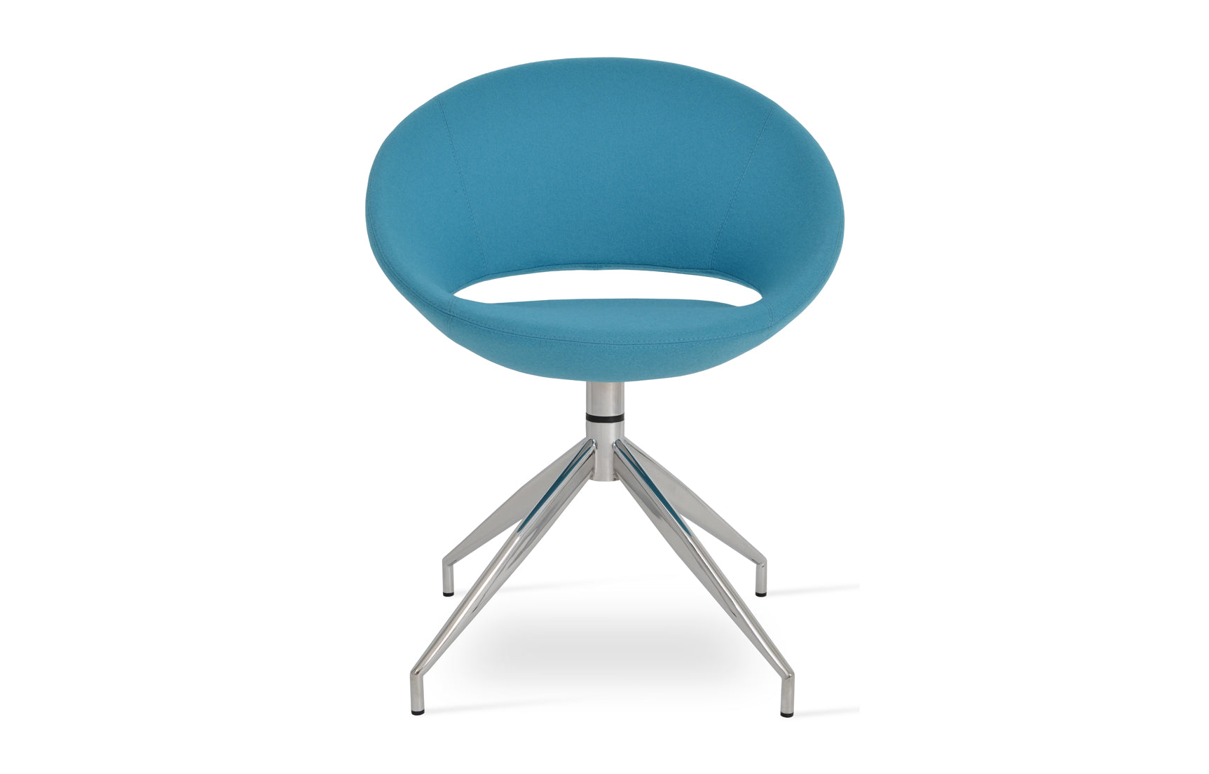 Crescent Spider Swivel Dining Chair