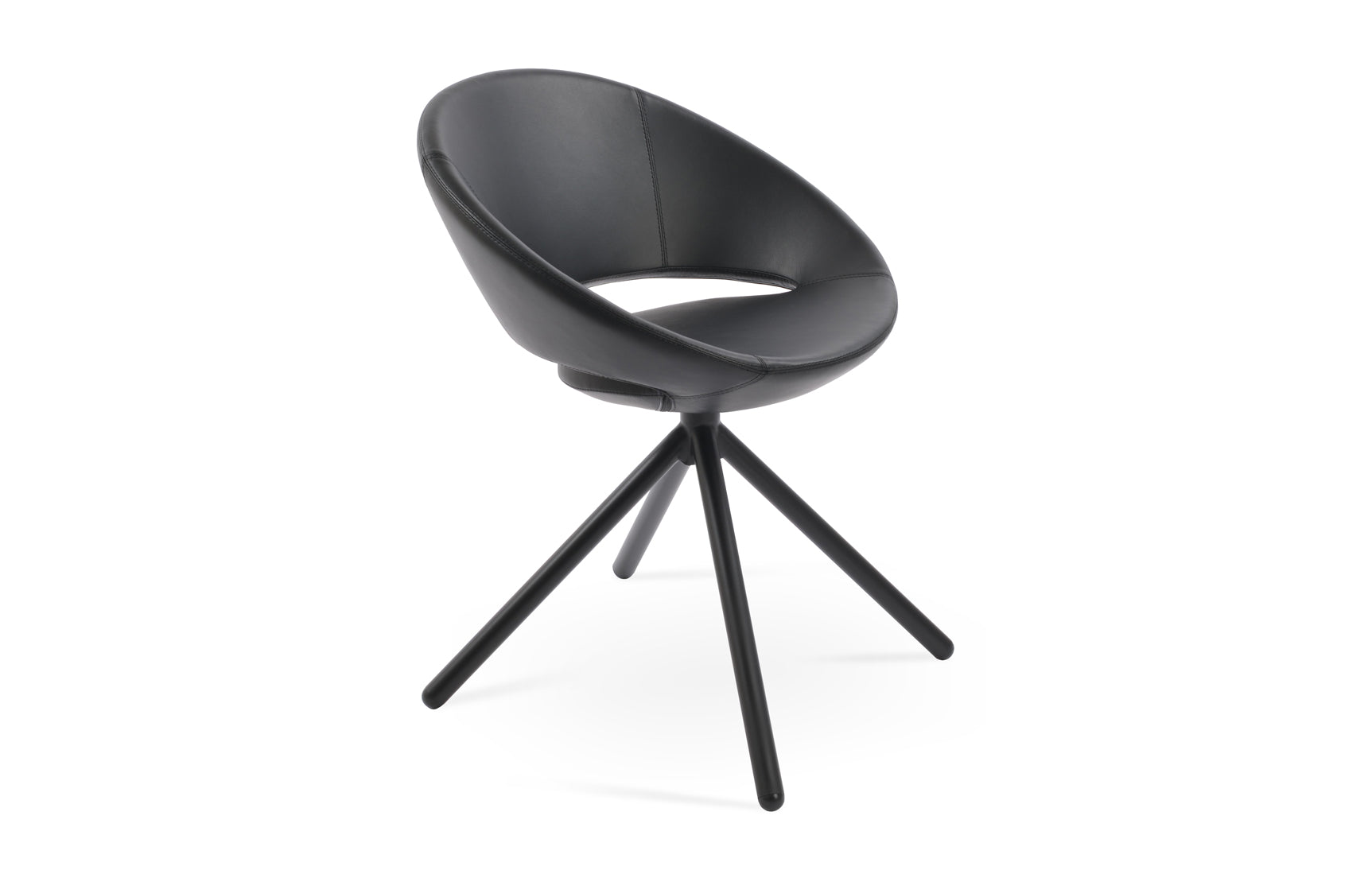 Crescent Stick Swivel Dining Chair