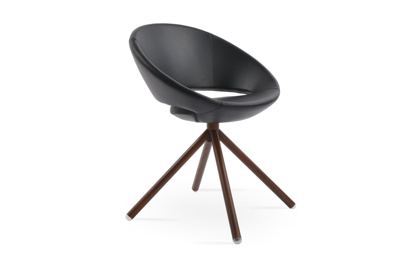 Crescent Stick Swivel Dining Chair