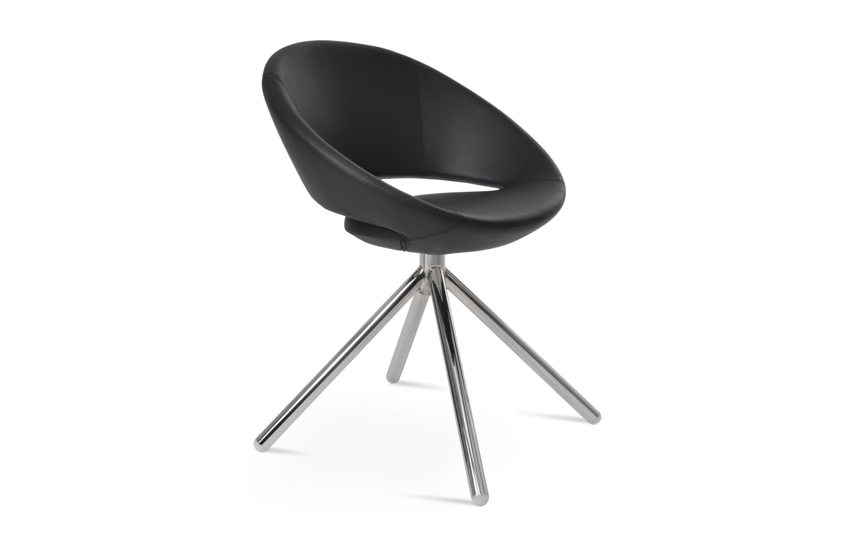 Crescent Stick Swivel Dining Chair