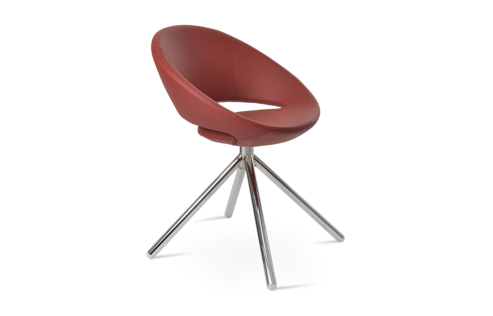 Crescent Stick Swivel Dining Chair