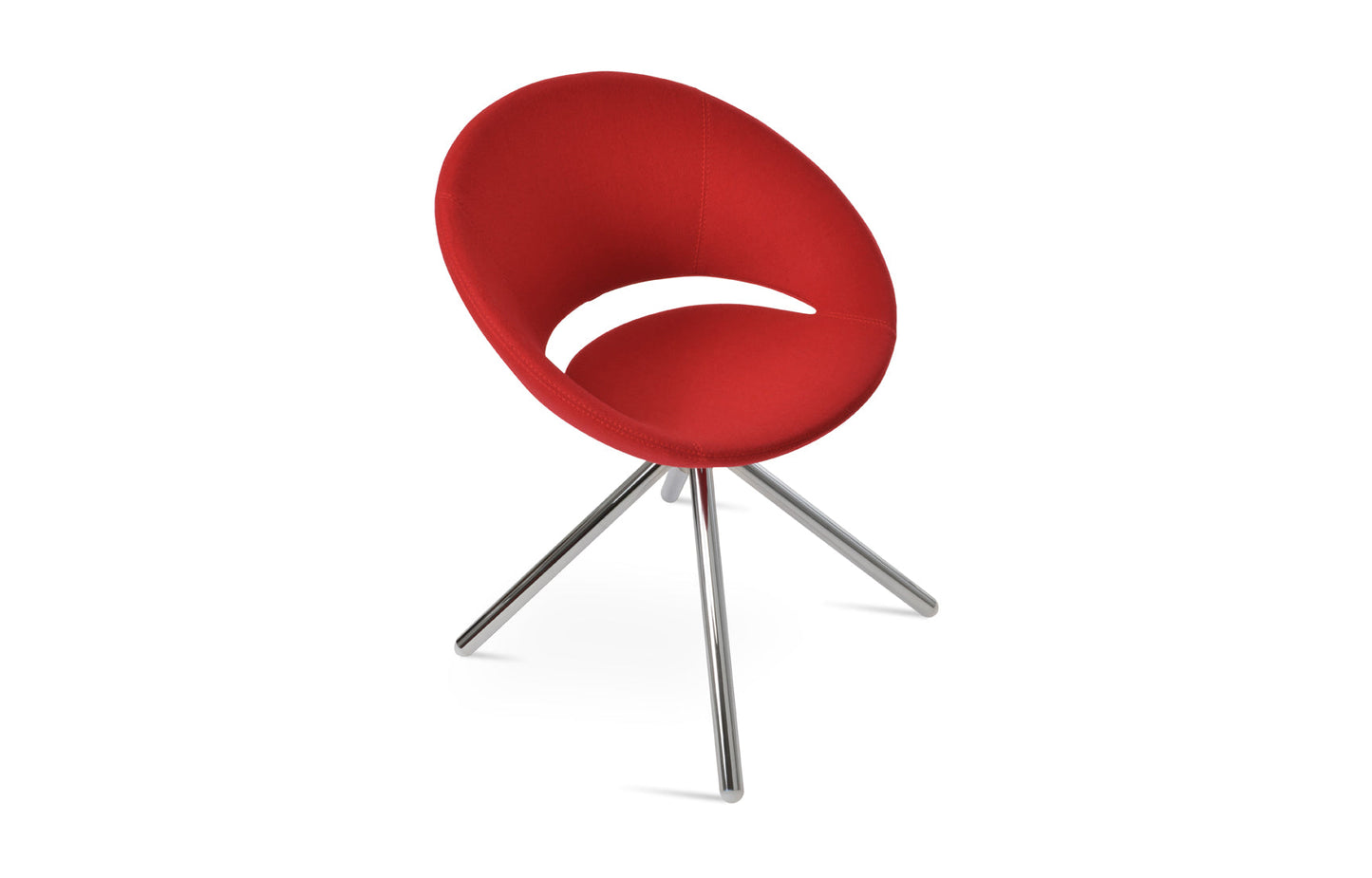 Crescent Stick Swivel Dining Chair