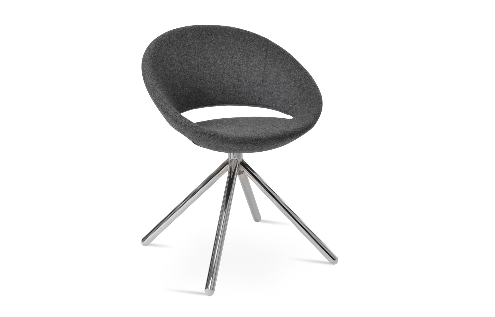 Crescent Stick Swivel Dining Chair