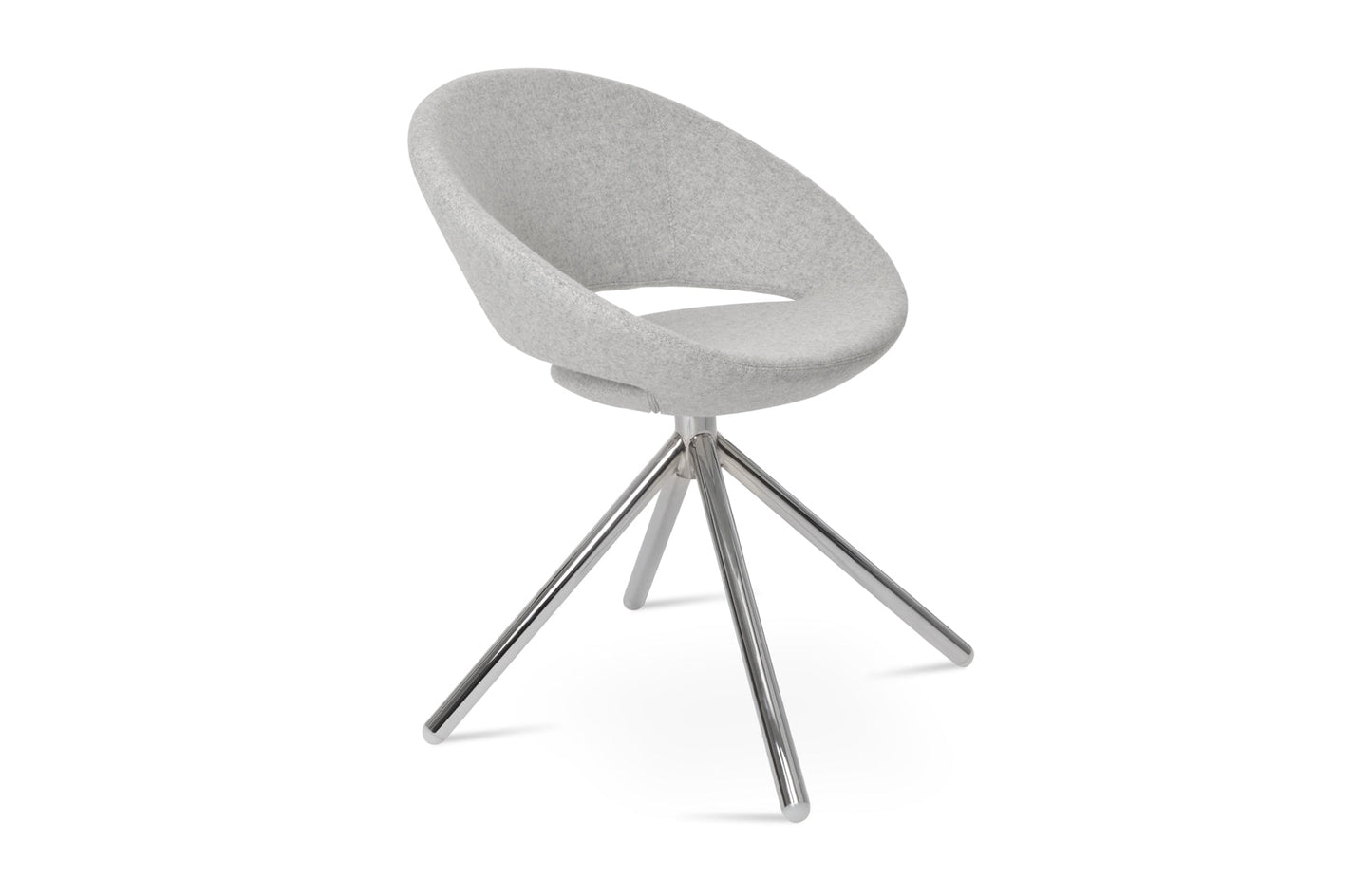 Crescent Stick Swivel Dining Chair