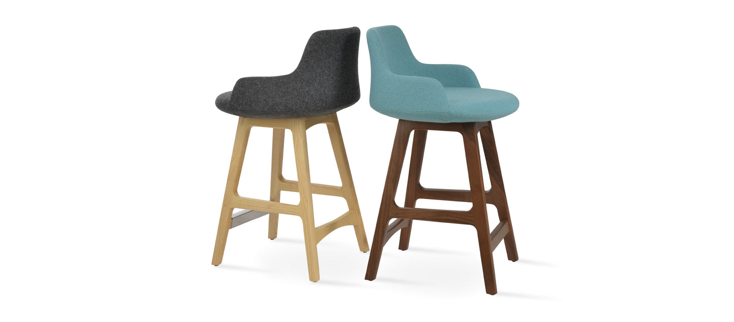 Dervish PR-Wood Bar Stool-Fabric