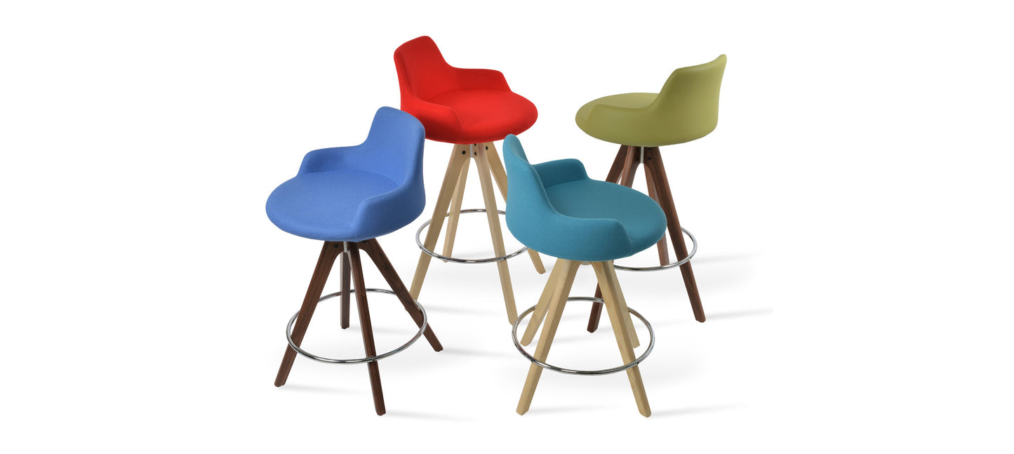 Dervish Pyramid Swivel Bar Stool