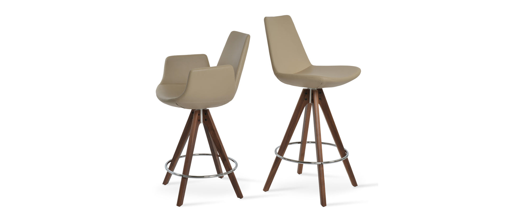 Eiffel Arm Pyramid Swivel Bar Stool