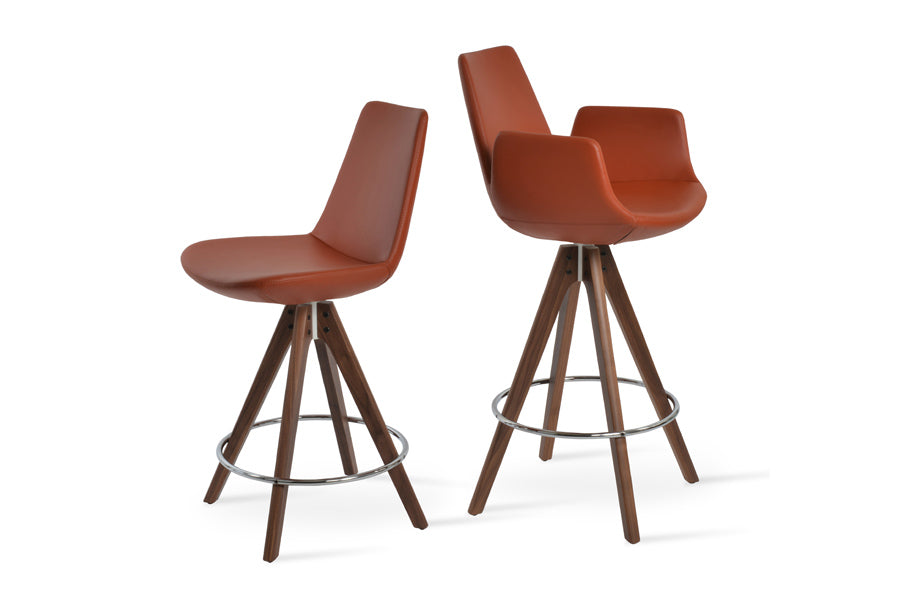 Eiffel Arm Pyramid Swivel Bar Stool