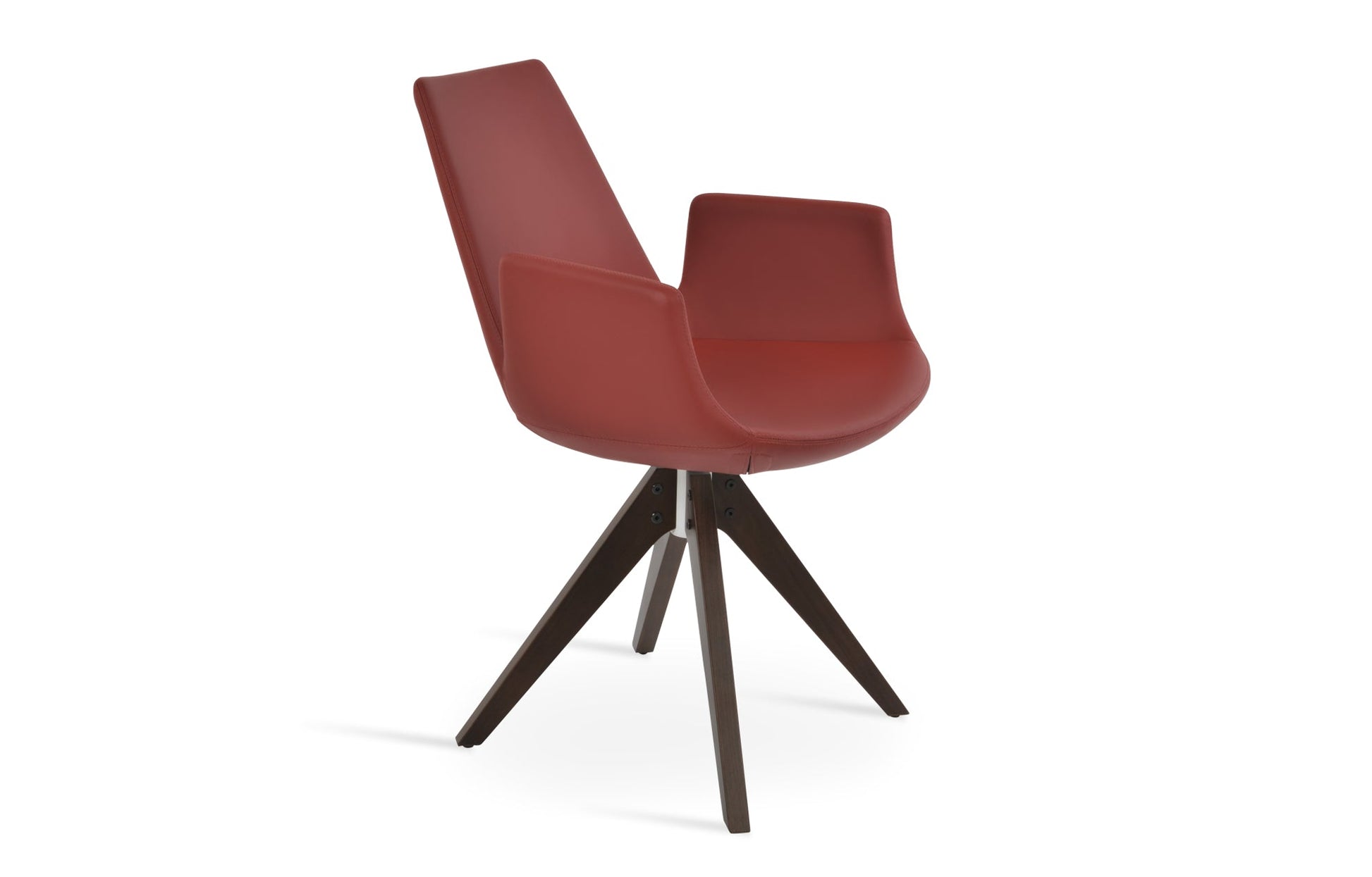 Eiffel Arm Pyramid Swivel Dining Chair