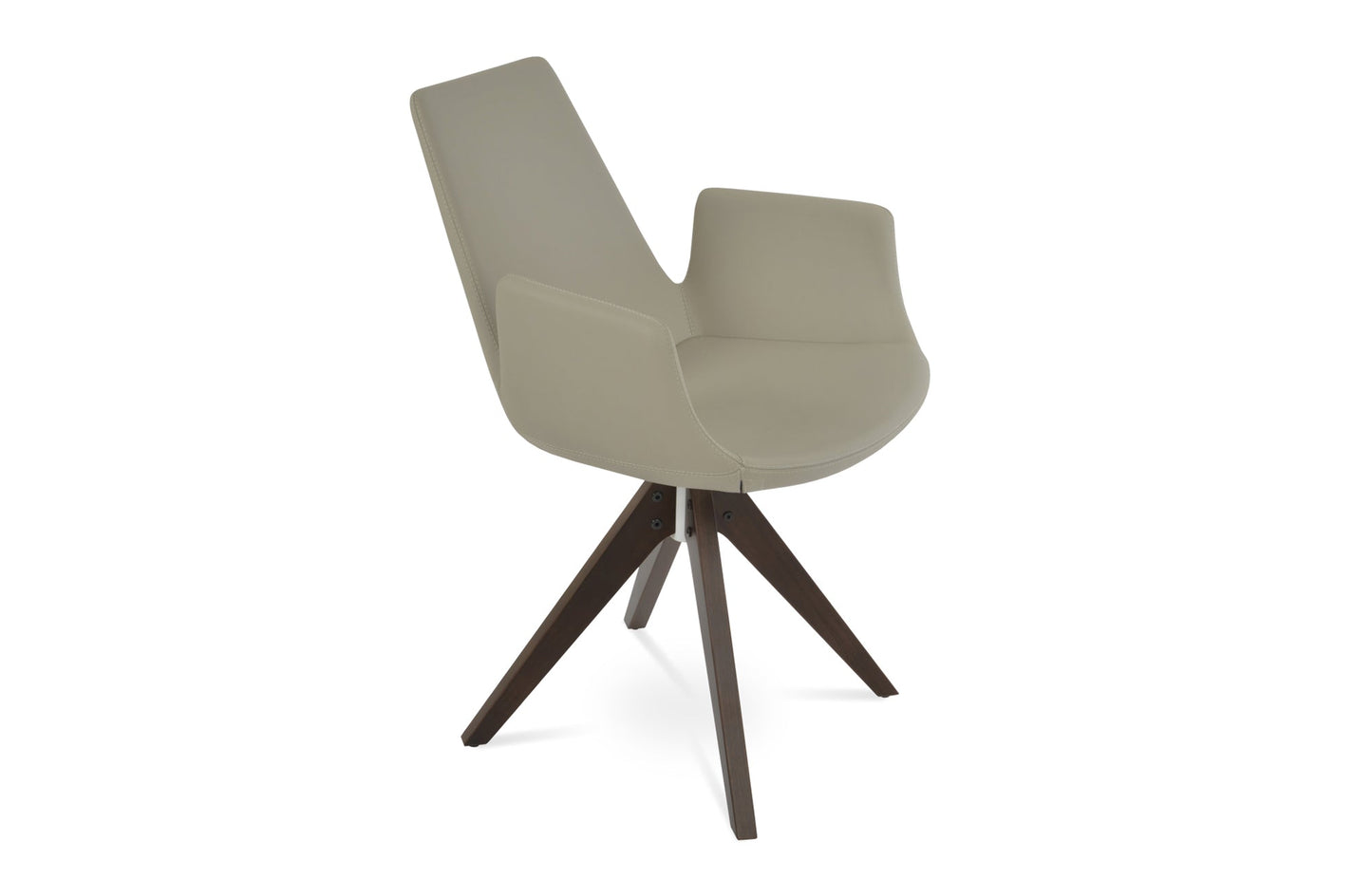 Eiffel Arm Pyramid Swivel Dining Chair