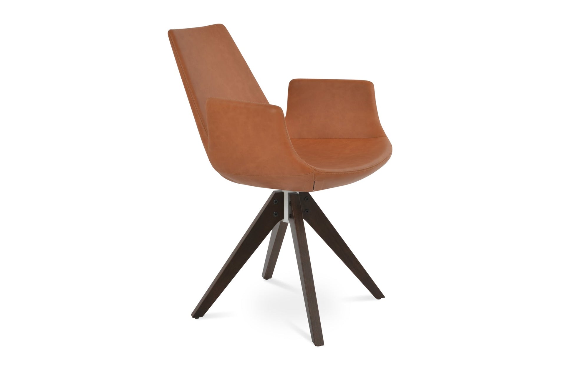 Eiffel Arm Pyramid Swivel Dining Chair