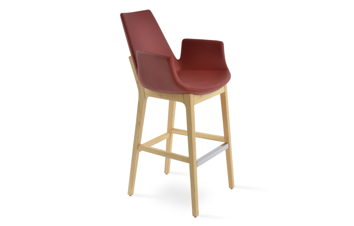 Eiffel Arm Wood Counter Stool