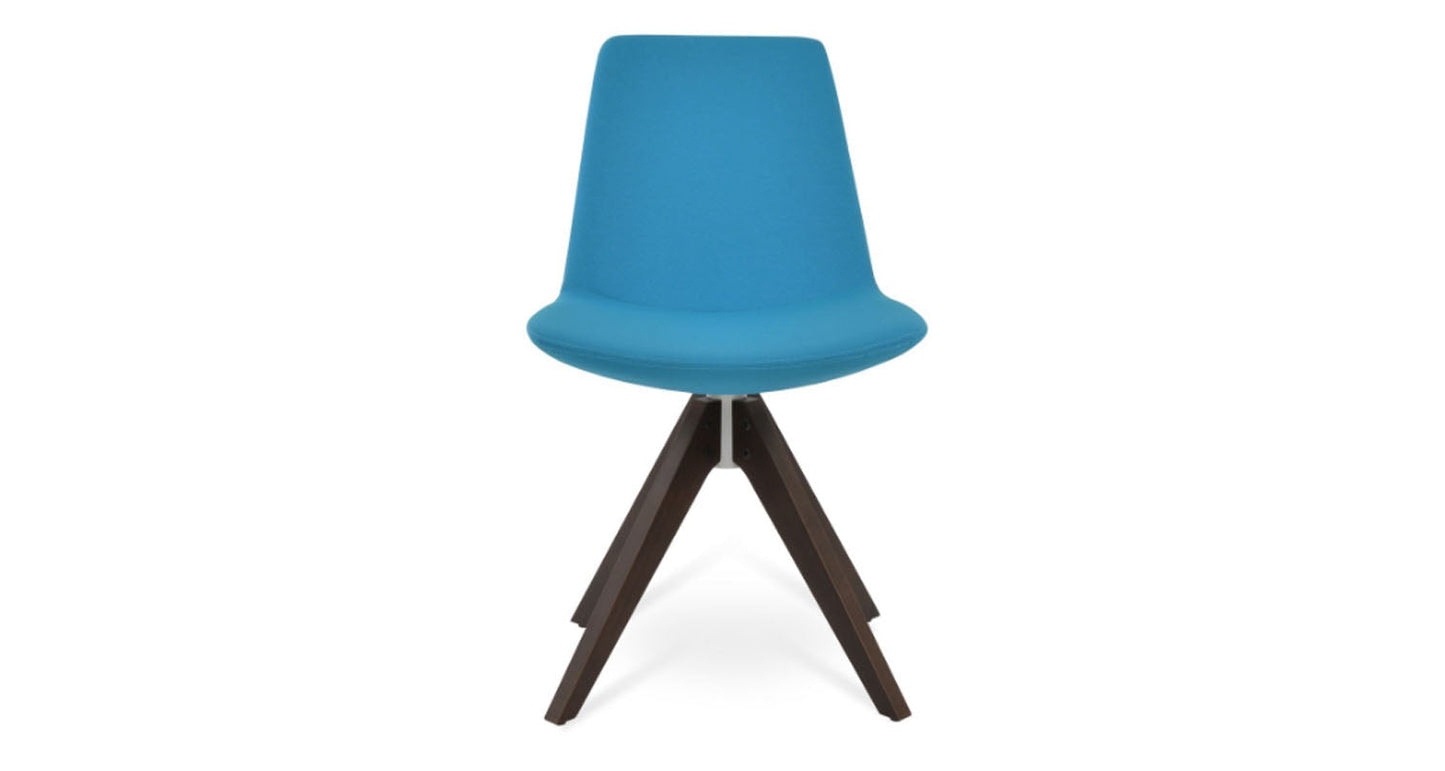 Eiffel Pyramid Swivel Dining Chair-Fabric