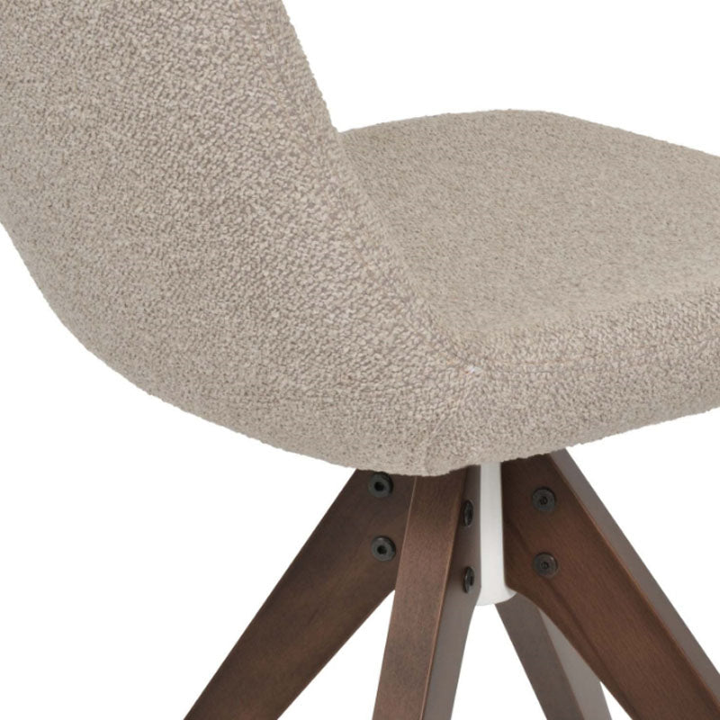 Eiffel Pyramid Swivel Dining Chair-Fabric