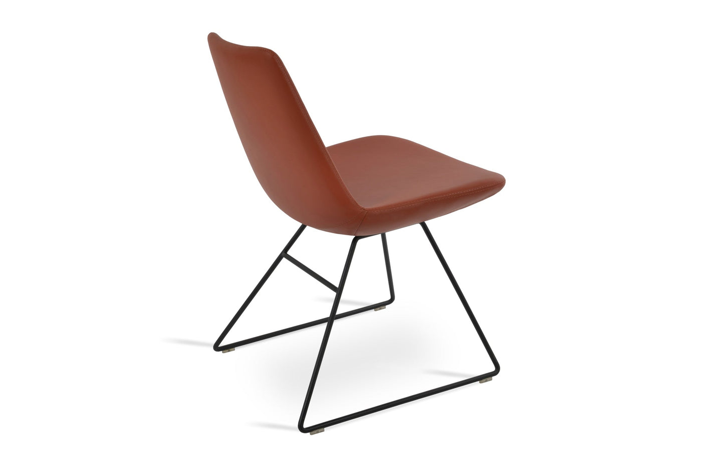 Eiffel Wire Dining Chair-Leather