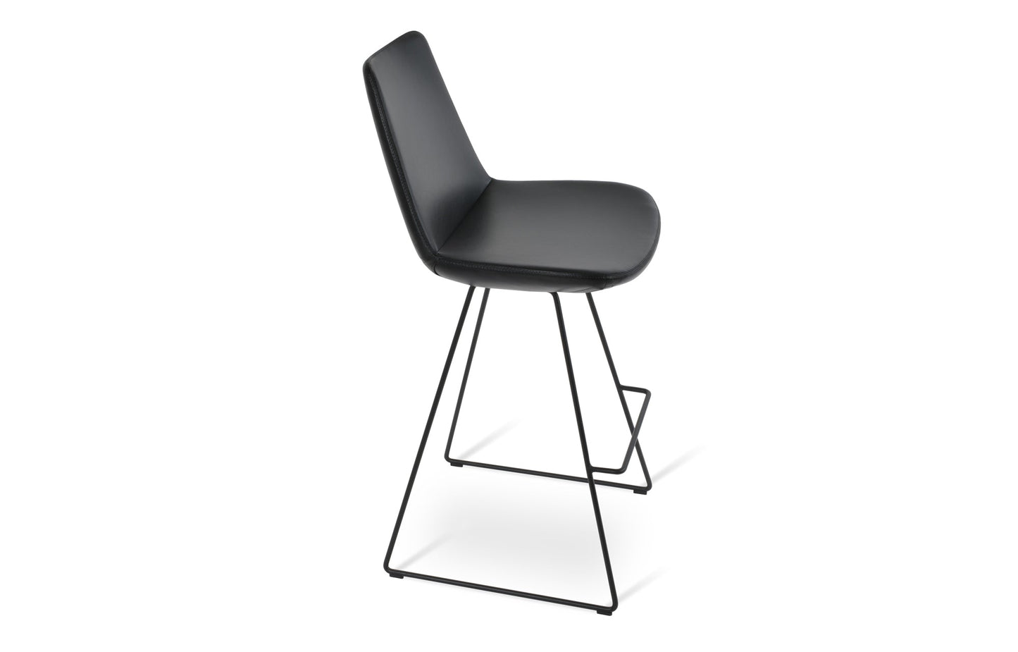 Eiffel Wire Counter Stool-Leather