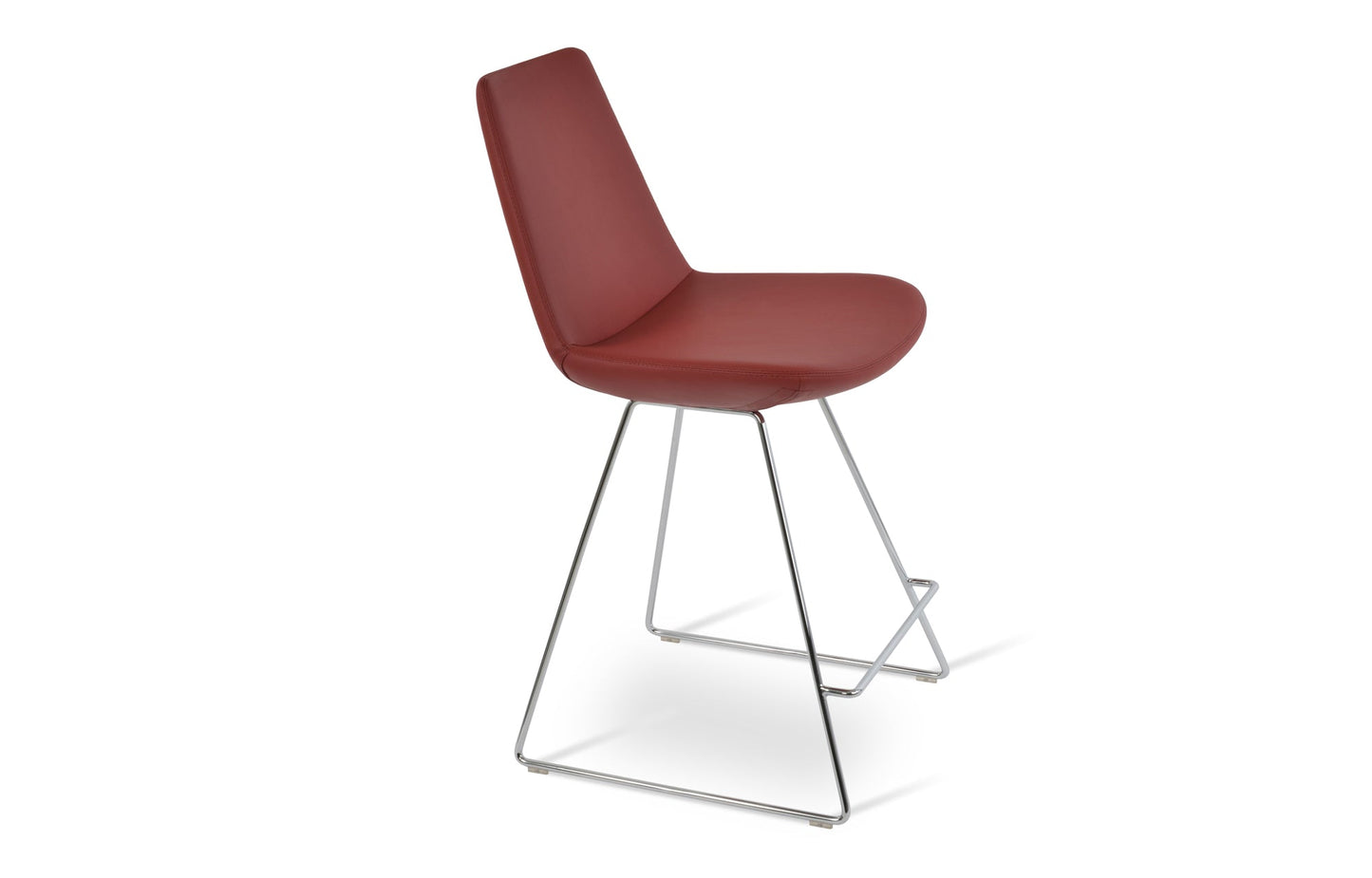 Eiffel Wire Counter Stool-Leather