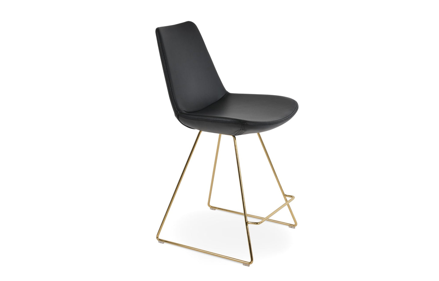 Eiffel Wire Counter Stool-Leather