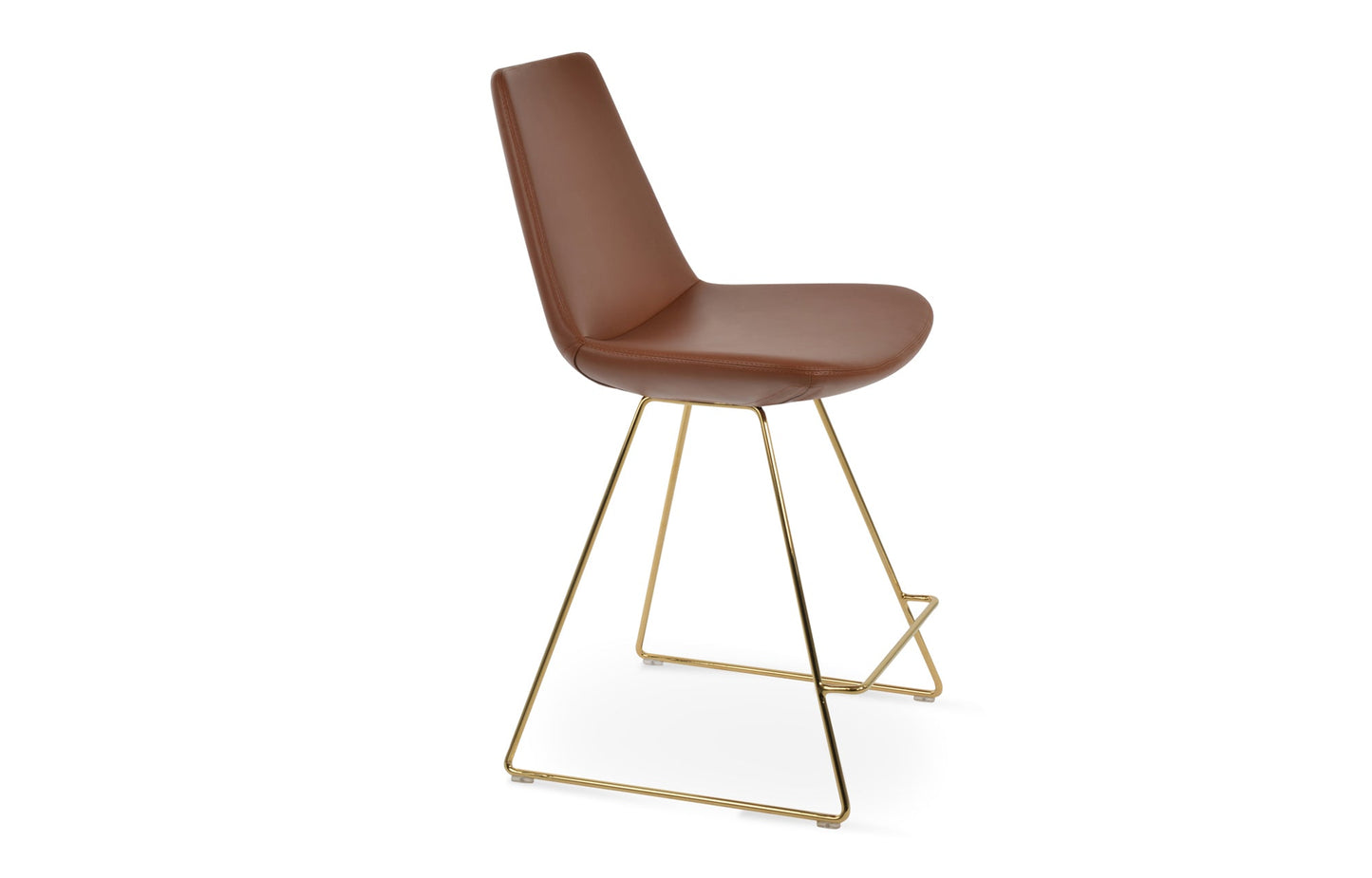 Eiffel Wire Counter Stool-Leather