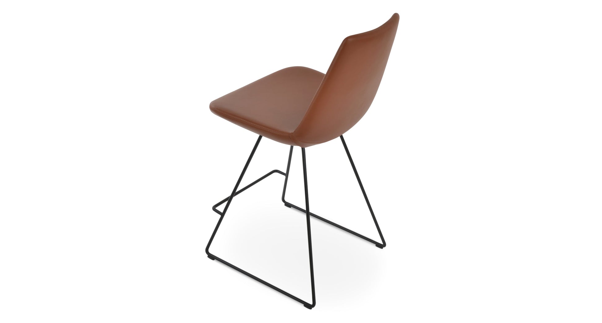 Eiffel Wire Counter Stool-Leather