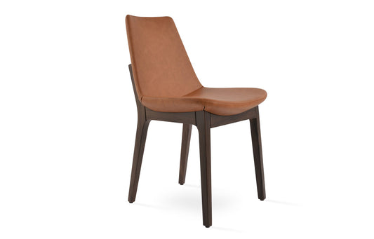 Eiffel Wood Dining Chair - Leather