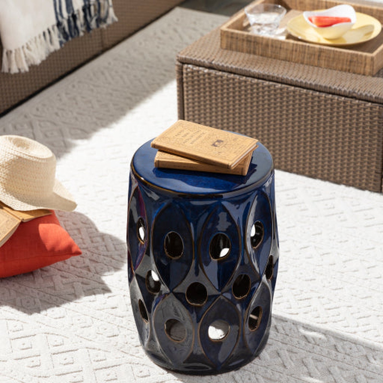 Surya Erika Garden Stool