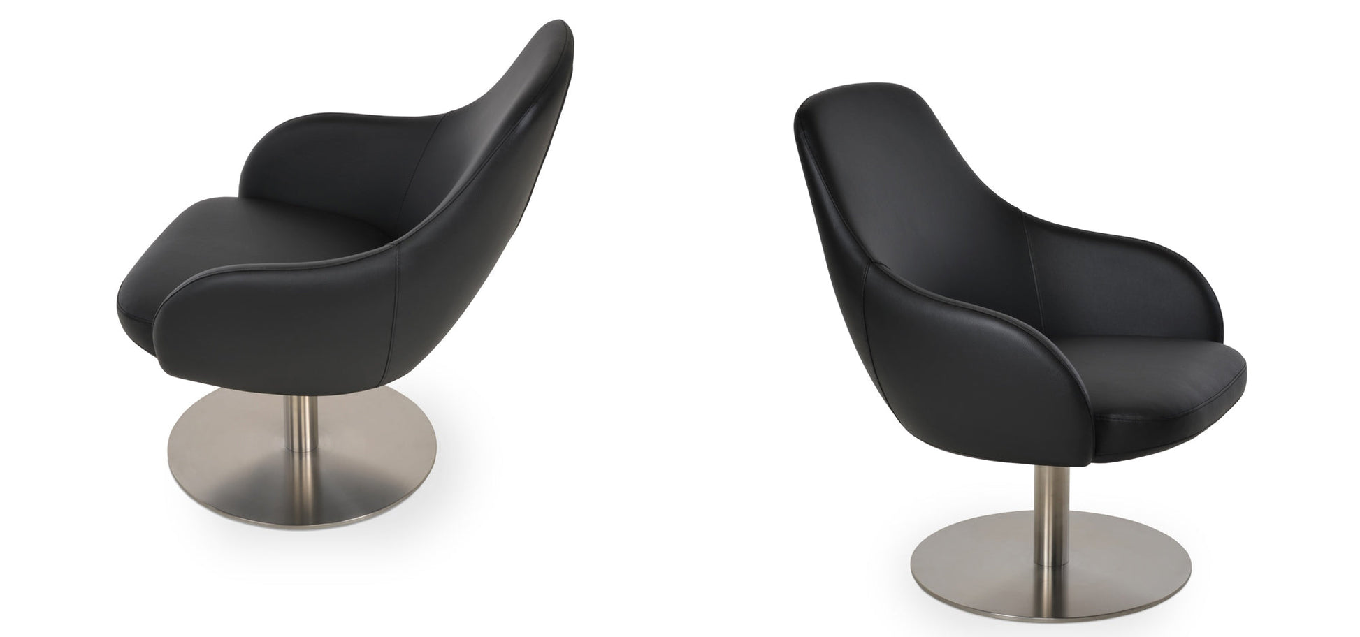 Gazel Arm Lounge Swivel Round Chair