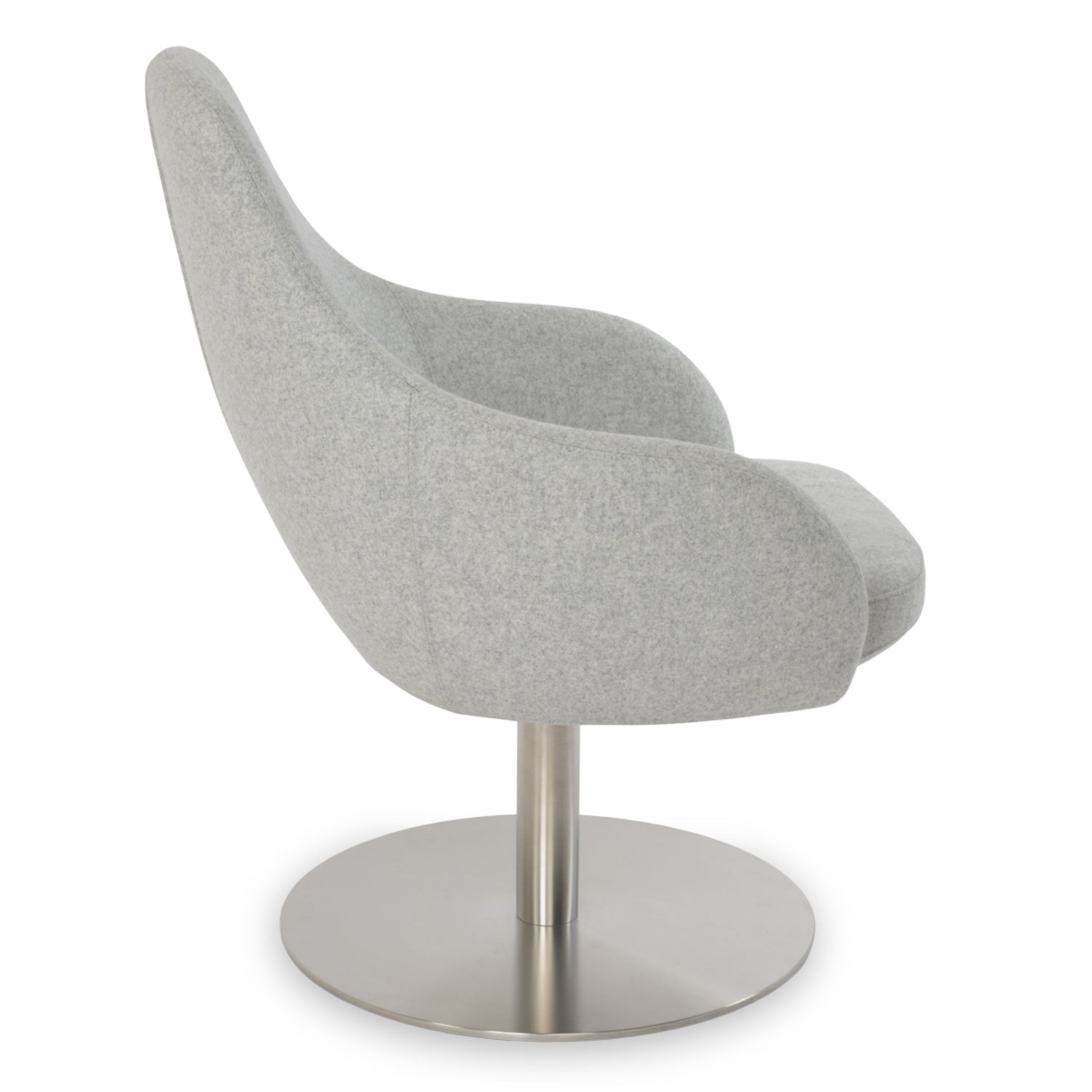 Gazel Arm Lounge Swivel Round Chair